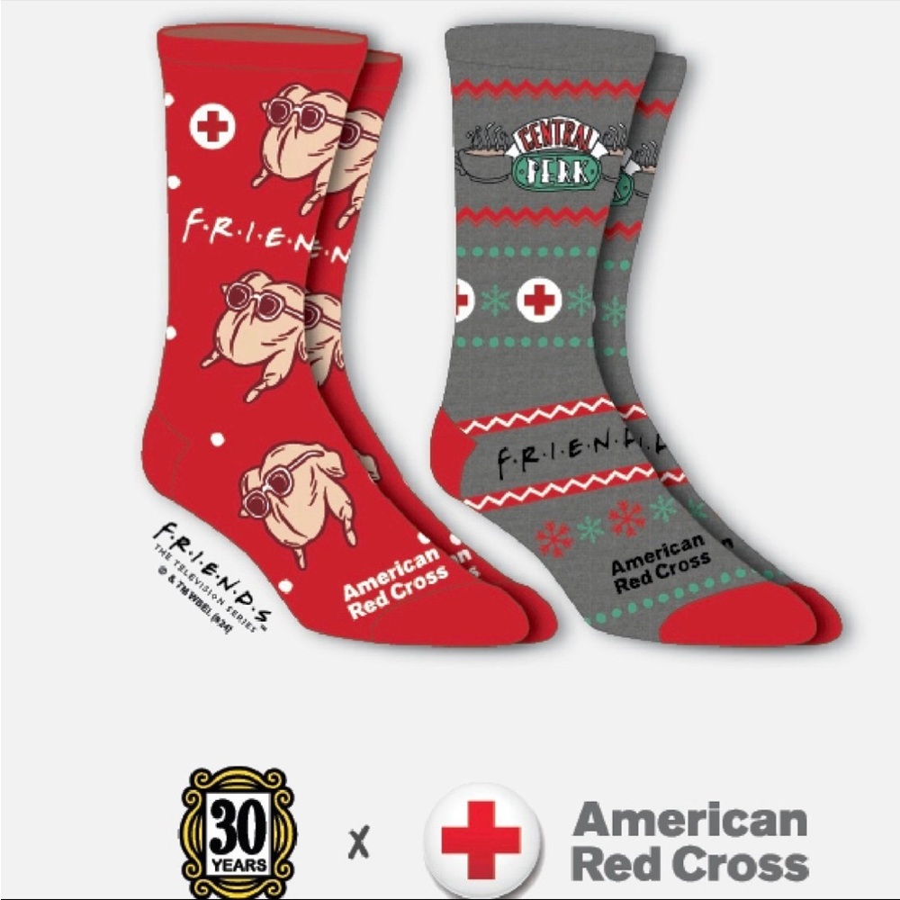 Friends Thanksgiving and Christmas socks